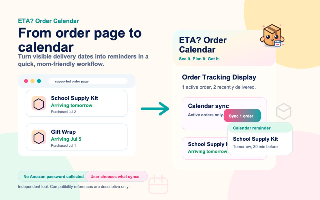 ETA? Order Calendar - Preview ETA? Order Calendar - Preview